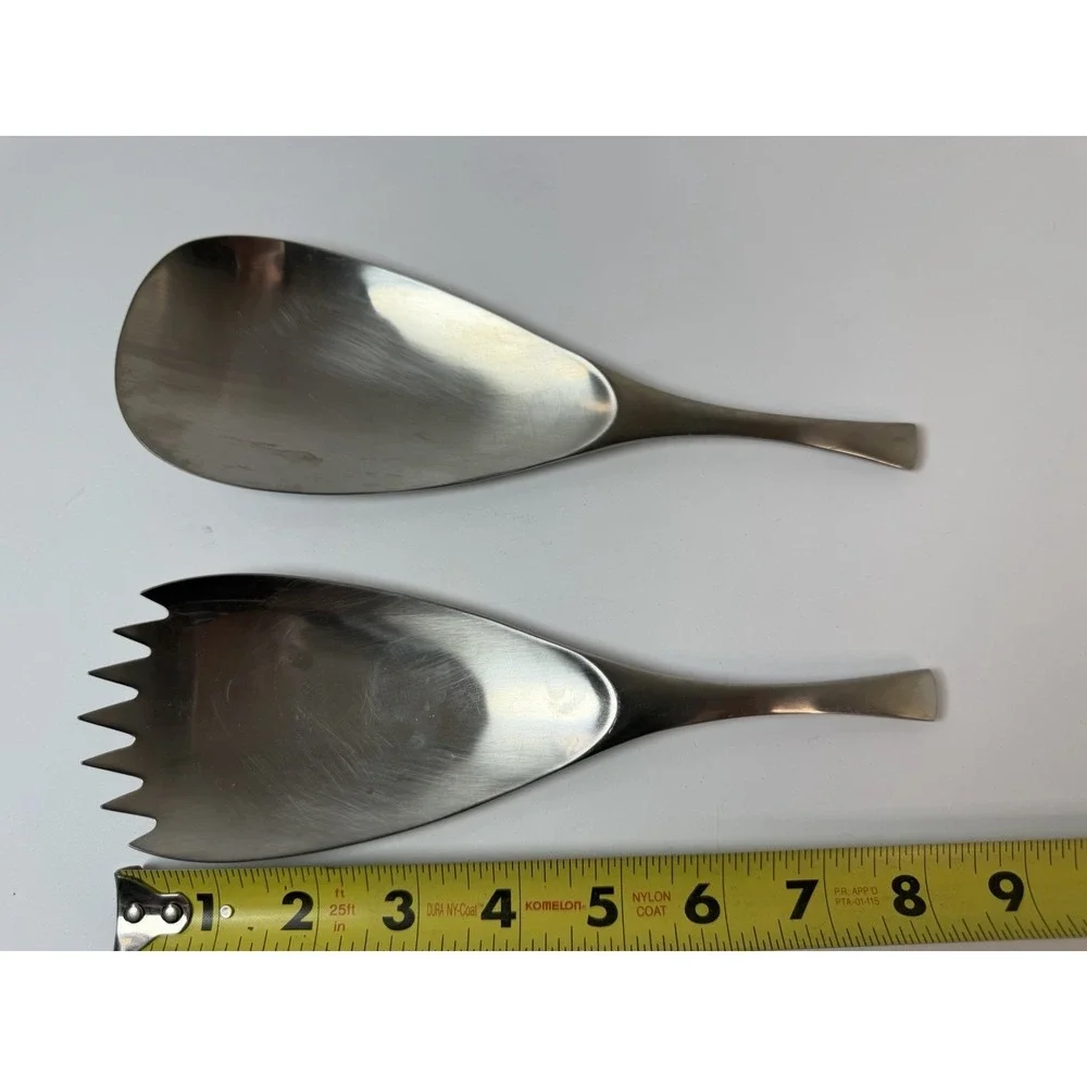 Solid Serving Fork Spoon Dansk Designs ODIN Satin Stainless‎ 8 7/8 Korea